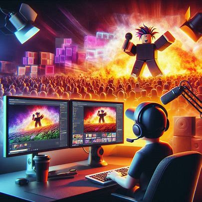 Roblox streamer broadcasting live